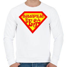 PRINTFASHION Szupertesó - Férfi pulóver - Fehér