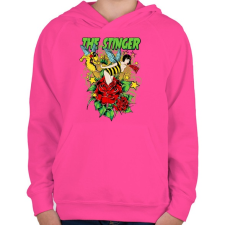 PRINTFASHION Szúrás - Gyerek kapucnis pulóver - Fukszia gyerek pulóver, kardigán