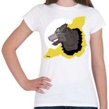 PRINTFASHION Szürke Farkas - Női póló - Fehér női póló