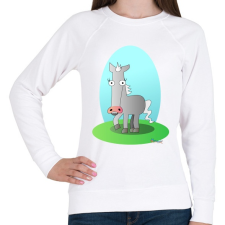 PRINTFASHION Szürke paci - Női pulóver - Fehér női pulóver, kardigán