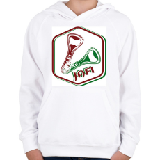 PRINTFASHION szurkolói sörbontó - Gyerek kapucnis pulóver - Fehér