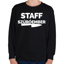 PRINTFASHION Szúróember - Gyerek pulóver - Fekete gyerek pulóver, kardigán