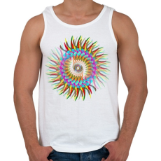 PRINTFASHION szúrós mandala - Férfi atléta - Fehér