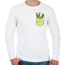 PRINTFASHION Szúrós ölelés - Férfi hosszú ujjú póló - Fehér férfi póló