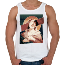 PRINTFASHION Szűz Mia - Férfi atléta - Fehér atléta, trikó