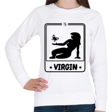 PRINTFASHION szűz - Női pulóver - Fehér női pulóver, kardigán