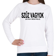 PRINTFASHION Szűz vagyok, ja nem! - Női pulóver - Fehér