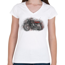 PRINTFASHION t5 - Női V-nyakú póló - Fehér női póló