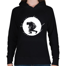 PRINTFASHION T800 - Női kapucnis pulóver - Fekete női pulóver, kardigán