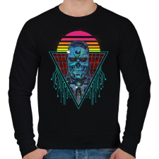 PRINTFASHION T-800 - Férfi pulóver - Fekete férfi pulóver, kardigán