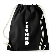 PRINTFASHION T E C H N O - Sportzsák, Tornazsák - Fekete tornazsák