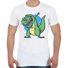 PRINTFASHION T-rex dab - Férfi póló - Fehér