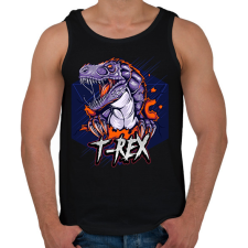 PRINTFASHION t-rex - Férfi atléta - Fekete atléta, trikó