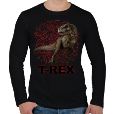 PRINTFASHION T-REX - Férfi hosszú ujjú póló - Fekete
