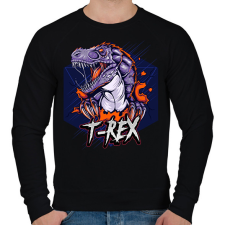 PRINTFASHION t-rex - Férfi pulóver - Fekete férfi pulóver, kardigán