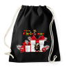 PRINTFASHION T-Rex Karácsonyra - Sportzsák, Tornazsák - Fekete