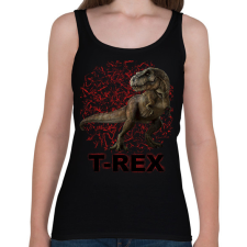 PRINTFASHION T-REX - Női atléta - Fekete női trikó