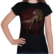 PRINTFASHION T-REX - Női póló - Fekete női póló