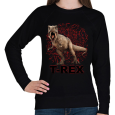 PRINTFASHION T-REX - Női pulóver - Fekete