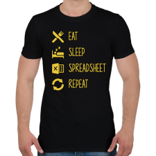 PRINTFASHION Táblázat - Férfi póló - Fekete férfi póló