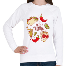 PRINTFASHION Taco és Tequila Mexikó - Női pulóver - Fehér