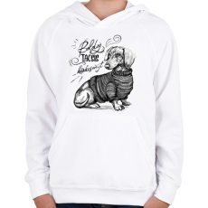 PRINTFASHION tacsi1 - Gyerek kapucnis pulóver - Fehér