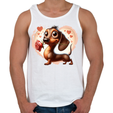 PRINTFASHION Tacsi rózsával - Férfi atléta - Fehér