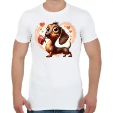 PRINTFASHION Tacsi rózsával - Férfi póló - Fehér férfi póló