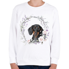 PRINTFASHION tacsi virágokkal - Gyerek pulóver - Fehér