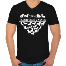 PRINTFASHION Tacsifüggő - Férfi V-nyakú póló - Fekete férfi póló