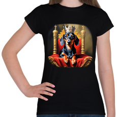 PRINTFASHION TACSIKIRÁLY - Női póló - Fekete