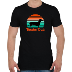 PRINTFASHION Tacskó Dad - Férfi póló - Fekete