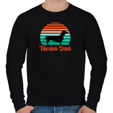 PRINTFASHION Tacskó Dad - Férfi pulóver - Fekete