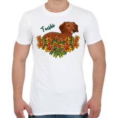 PRINTFASHION Tacskó - Férfi póló - Fehér