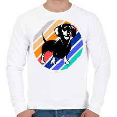 PRINTFASHION Tacskó - Férfi pulóver - Fehér