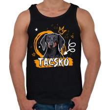 PRINTFASHION Tacskó firka - Férfi atléta - Fekete atléta, trikó