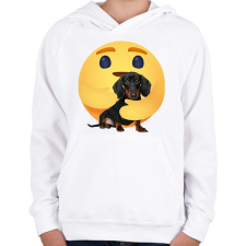 PRINTFASHION Tacskó - Gyerek kapucnis pulóver - Fehér gyerek pulóver, kardigán