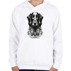 PRINTFASHION tacskó - Gyerek kapucnis pulóver - Fehér