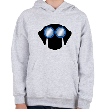 PRINTFASHION Tacskó kék napszemüvegben - Gyerek kapucnis pulóver - Sport szürke gyerek pulóver, kardigán