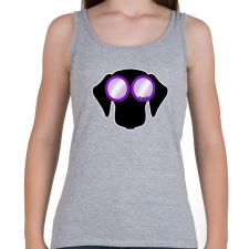 PRINTFASHION Tacskó lila napszemüvegben - Női atléta - Sport szürke női trikó