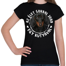 PRINTFASHION Tacskó - Női póló - Fekete