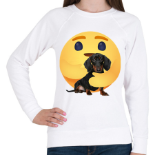 PRINTFASHION Tacskó - Női pulóver - Fehér női pulóver, kardigán