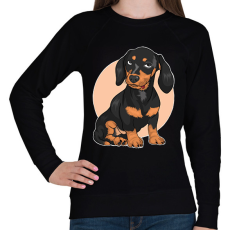 PRINTFASHION tacskó - Női pulóver - Fekete