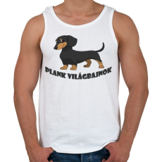 PRINTFASHION Tacskó Plank - Férfi atléta - Fehér