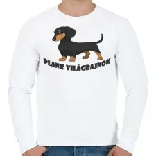 PRINTFASHION Tacskó Plank - Férfi pulóver - Fehér férfi pulóver, kardigán