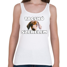 PRINTFASHION Tacskó szerelem - Női atléta - Fehér női trikó