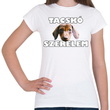 PRINTFASHION Tacskó szerelem - Női póló - Fehér női póló