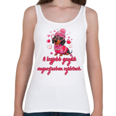 PRINTFASHION Tacskó szülinap júl - Női atléta - Fehér