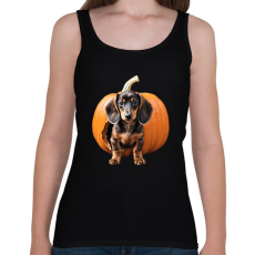 PRINTFASHION Tacskó tökben - Női atléta - Fekete