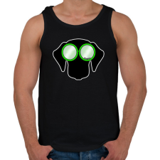 PRINTFASHION Tacskó zöld napszemüvegben - Férfi atléta - Fekete atléta, trikó